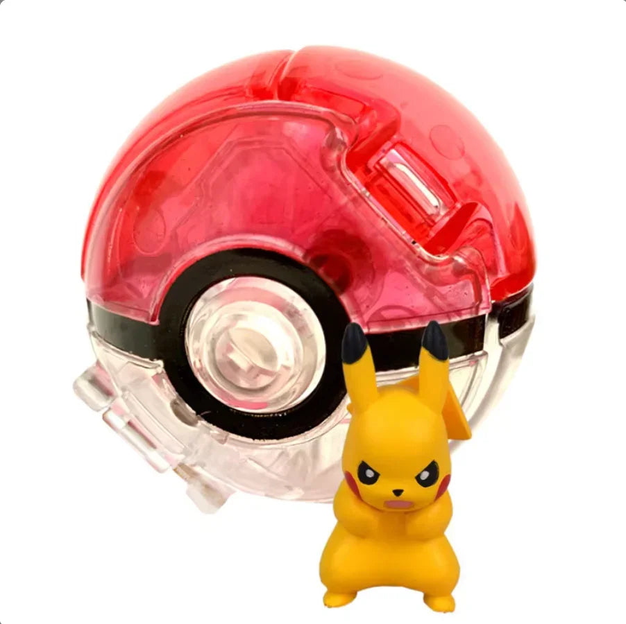 Pokémon | Poké Ball | Fold-Up | Pikachu - Clear Ball - Anime Island CA