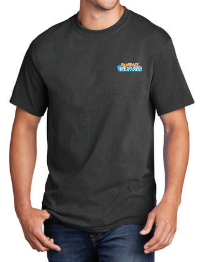 Anime Island Short Sleeve T-Shirt - BLACK