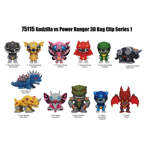 3D Foam Bag Clip | Godzilla vs. Power Rangers | Series 1
