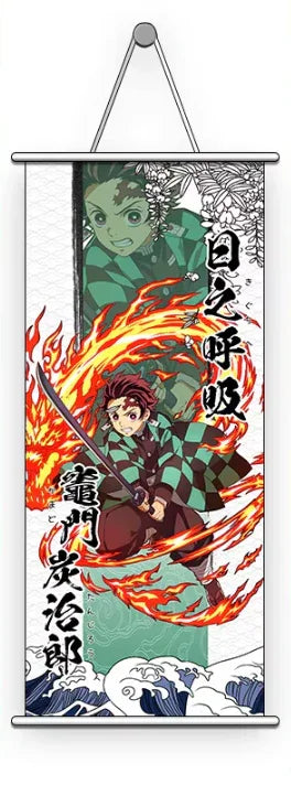 Wall Scroll | Demon Slayer: Kimetsu no Yaiba | Tanjiro Kamado Flame - Anime Island CA