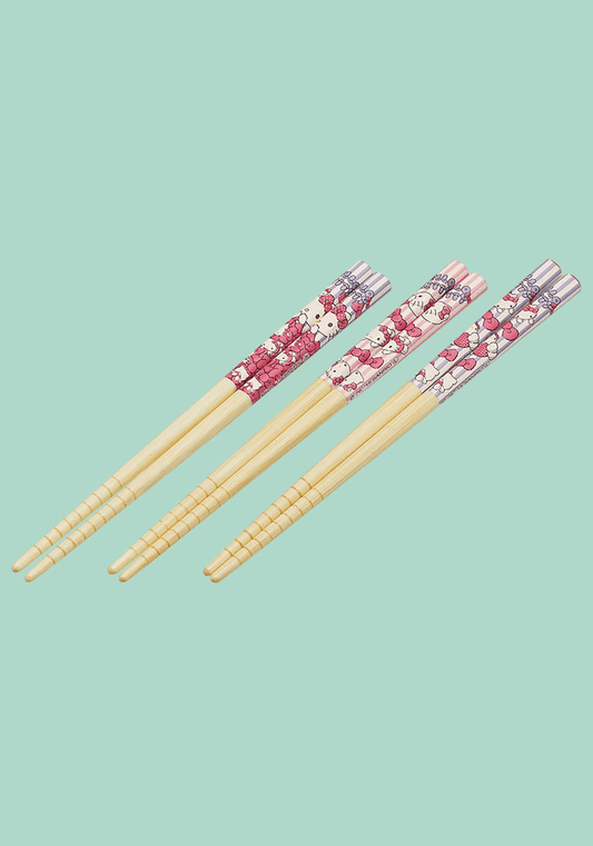 Chopsticks | Sanrio | Hello Kitty | Bamboo 6.5" 3pcs set - Anime Island CA