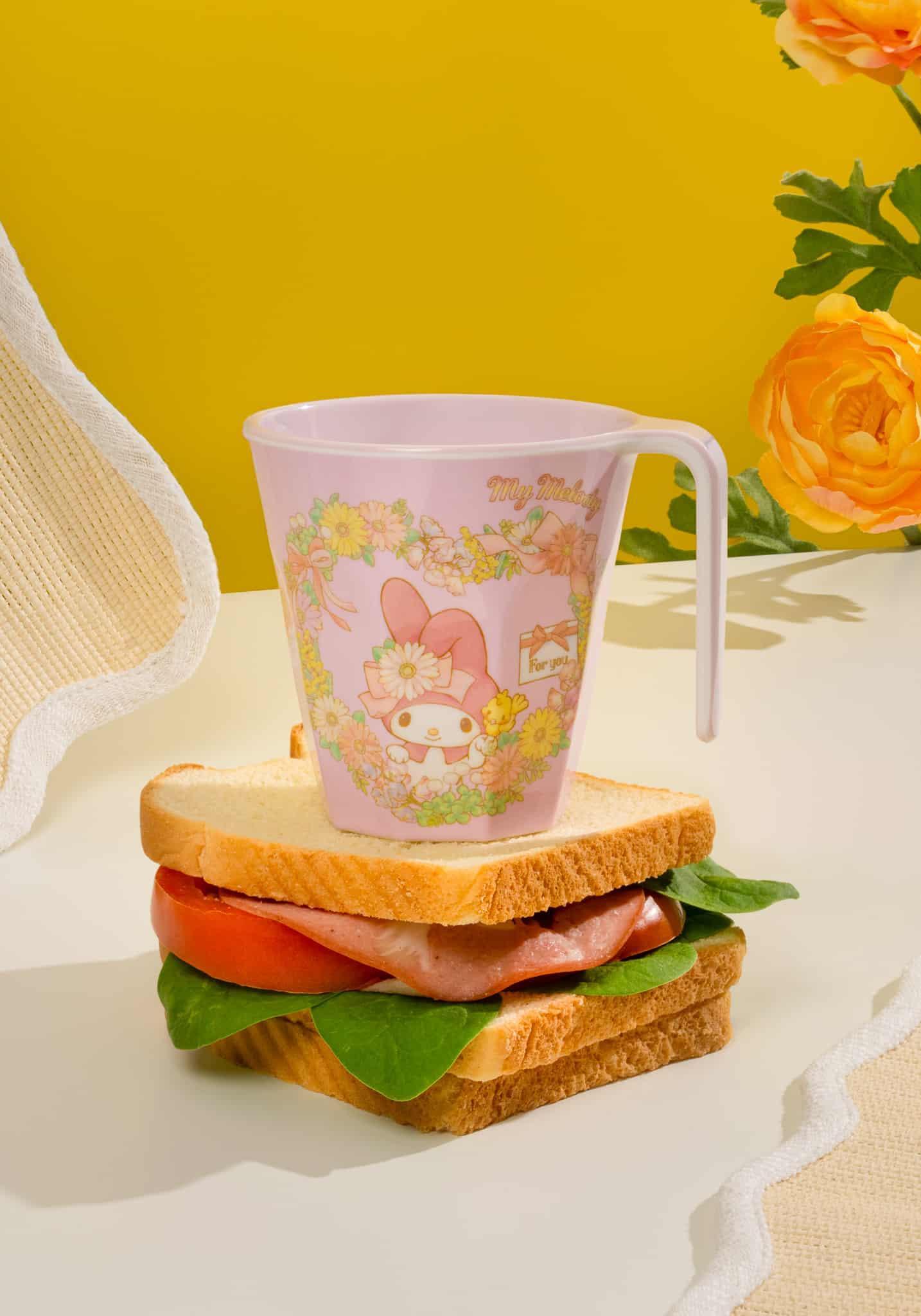 Melamine Cup w/ Handle | Sanrio | My Melody (Flowers) - Anime Island CA