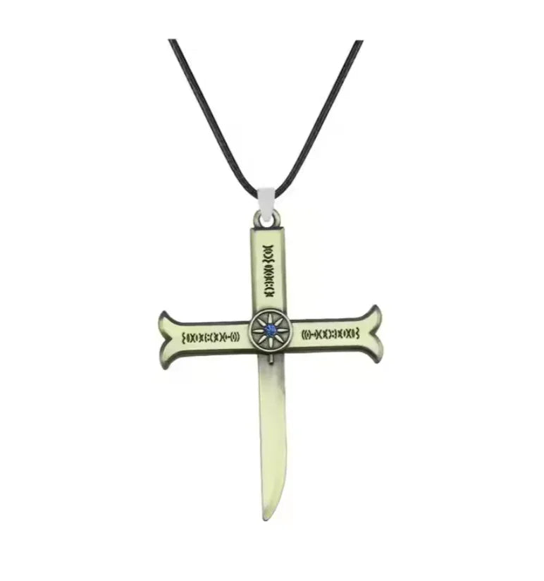 Necklace | One Piece | Dracule Mihawk's Crucifix Necklaces Anime Island CA