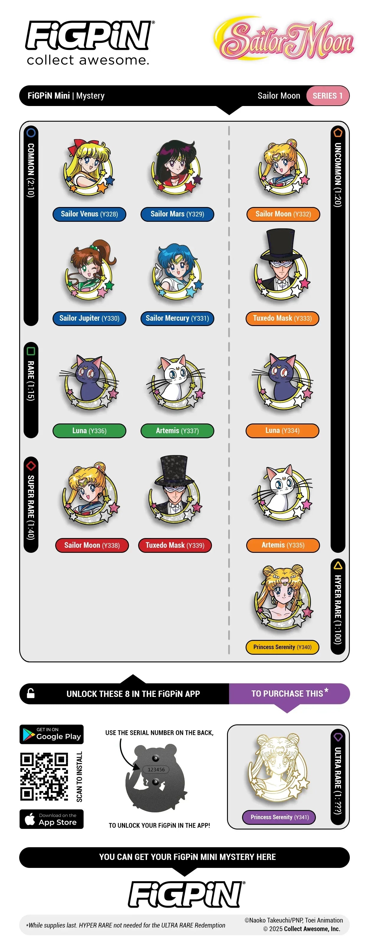 Pin | Figpin | Sailor Moon | Mystery Minis Pins Figpin