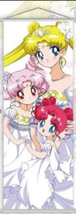 Wall Scroll | Sailor Moon | Sailor Moon, Sailor Chibi Moon, & Sailor Chibi Chibi Moon - Anime Island CA