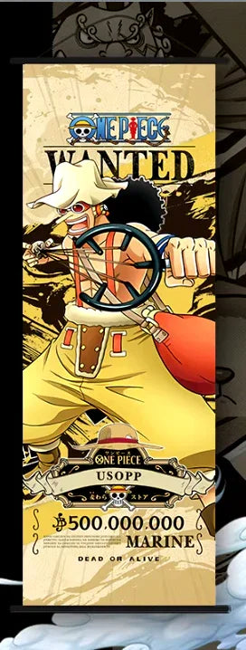 Wall Scroll | One Piece | Usopp | Wanted Wall Scroll Anime Island CA
