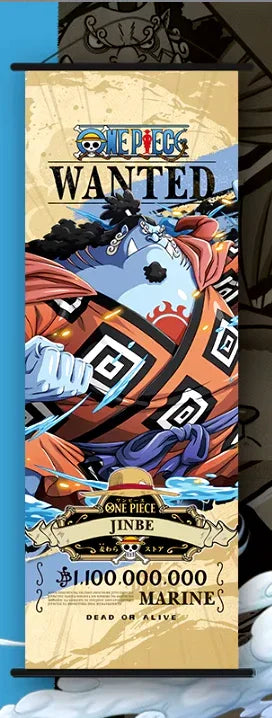 Wall Scroll | One Piece | Jinbe | Wanted - Anime Island CA