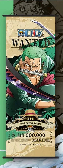 Wall Scroll | One Piece | Zoro | Wanted - Anime Island CA