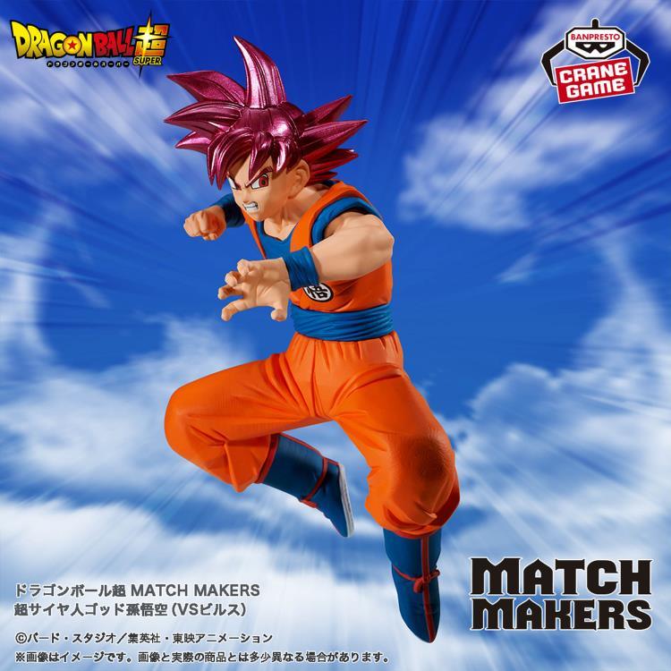 Figure | Dragon Ball | Son Goku Super Saiyan God (vs Beerus) | Banpresto Match Makers Figure Banpresto