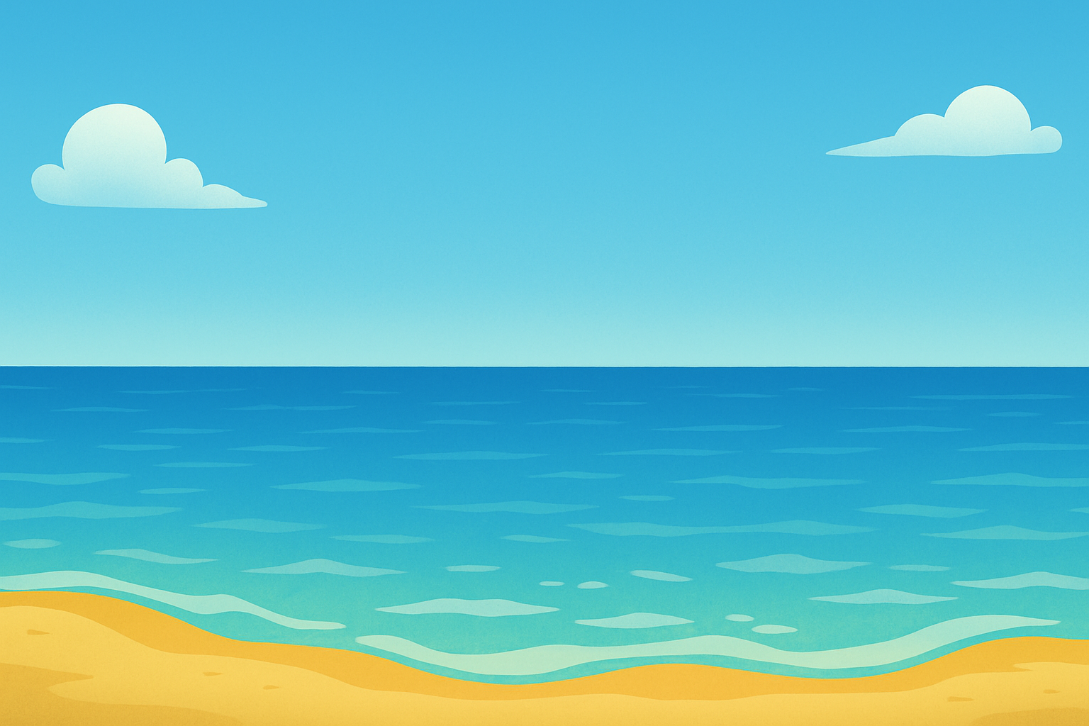 Anime Island ocean horizon banner