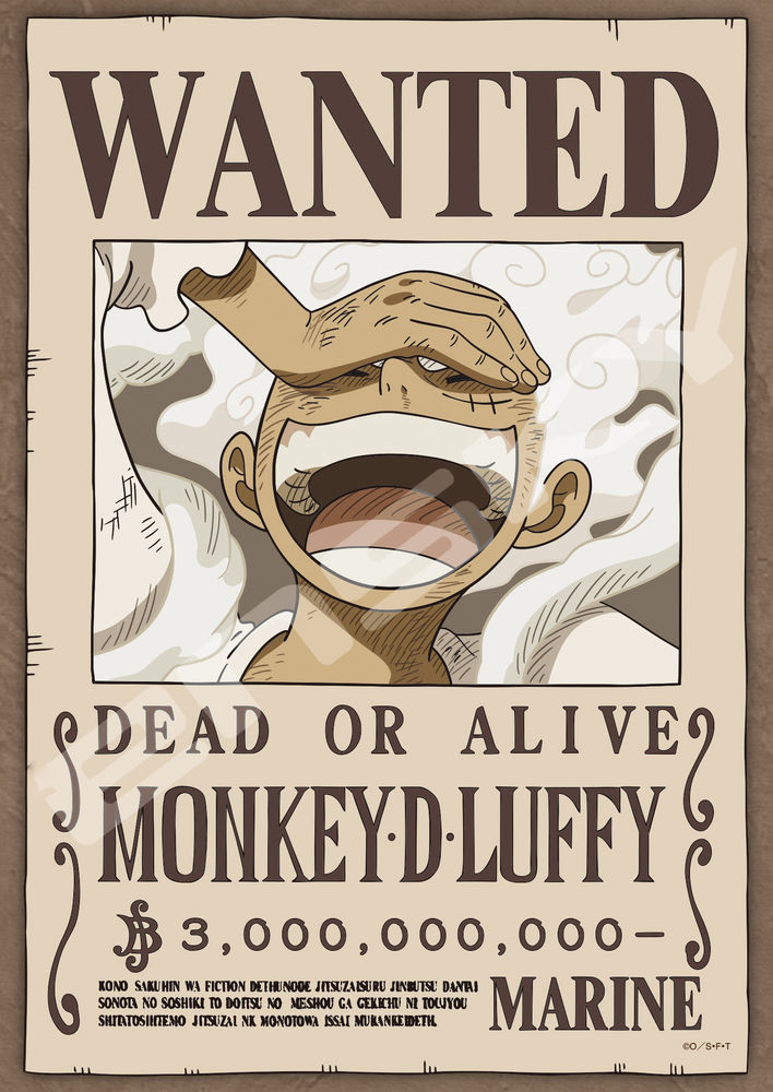 Poster | One Piece | Gear 5 Luffy Wanted