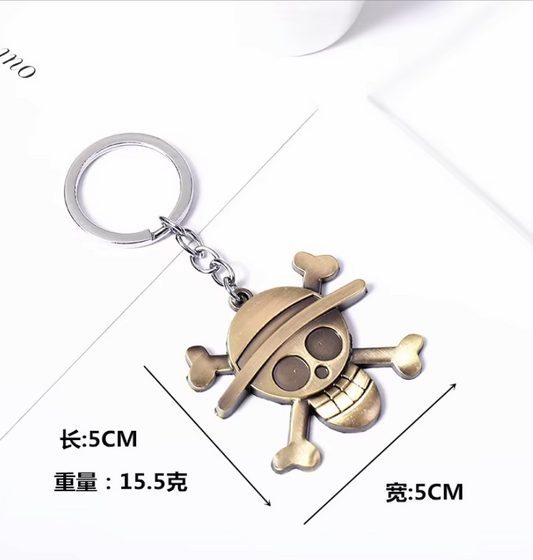 Keyring | One Piece | Straw hat Pirates Logo Bronze