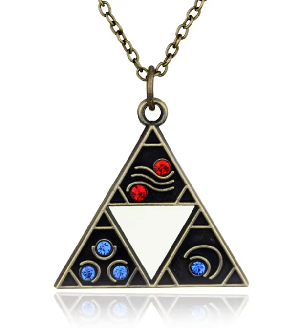 Necklace | Legend of Zelda | Triforce - Colored Gems