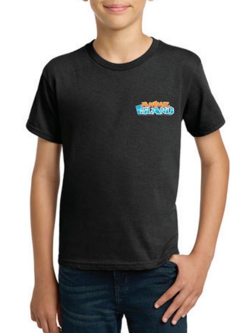 Anime Island Short Sleeve T-Shirt - BLACK