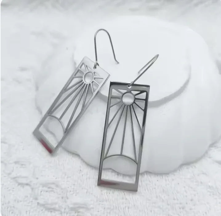 Earring | Demon Slayer | Hanafuda Outline Stainless Steel (see variants) Earrings Anime Island CA