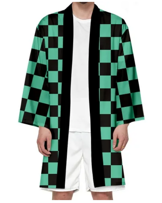 Haori - Long | DS | Tanjiro Kamado | Demon Slayer: Kimetsu no Yaiba