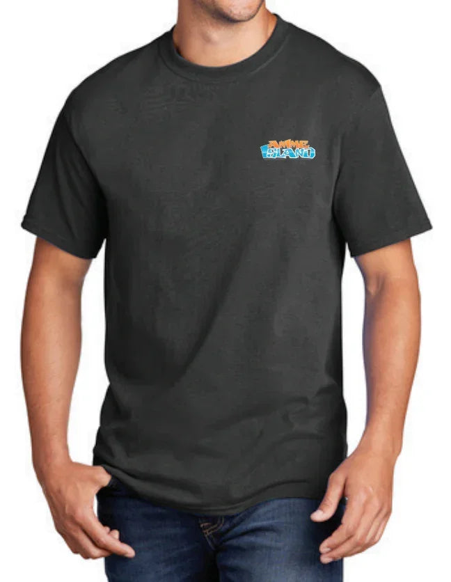 Anime Island Short Sleeve T-Shirt - BLACK Logo Item Anime Island