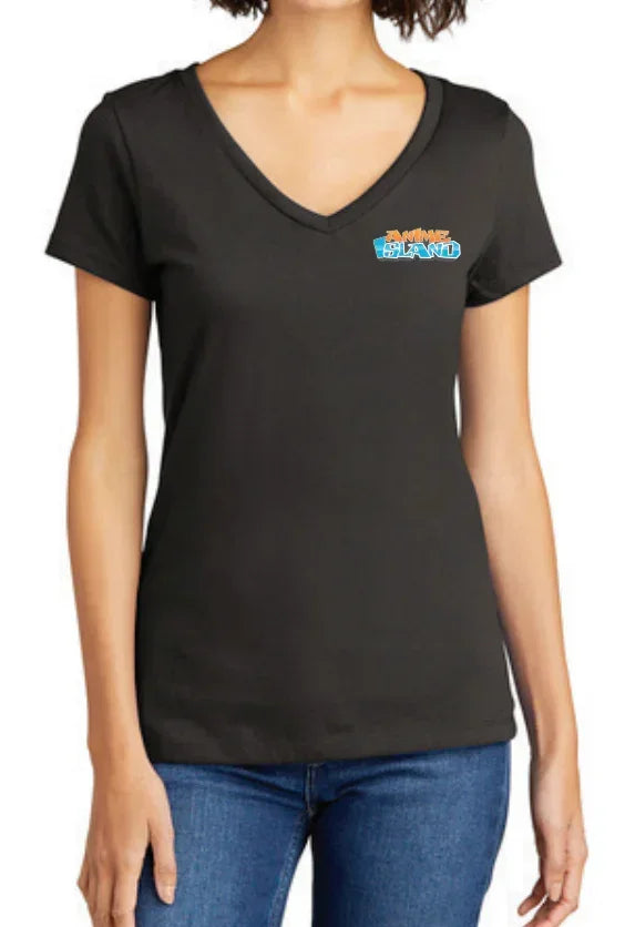 Anime Island Short Sleeve T-Shirt - BLACK Logo Item Anime Island