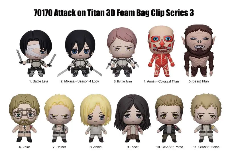 3D Foam Bag Clip | Attack on Titan | Series 3