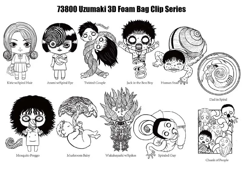 Bag Clip | Junji Ito | Uzumaki Bag Clips Monogram