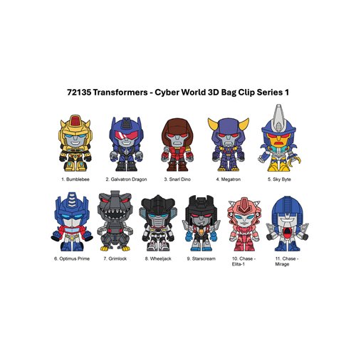 Bag Clip | Transformers | Cyber World | Series 1 Bag Clips Monogram