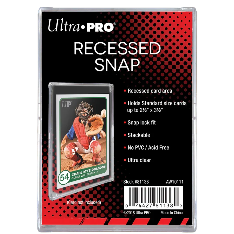 Card Holder | Recessed Snap Card Accessories Ultra Pro