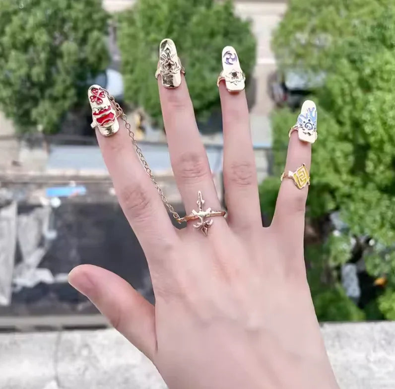 Cosplay | Genshin Impact | Nail Ring Tips Cosplay Anime Island CA