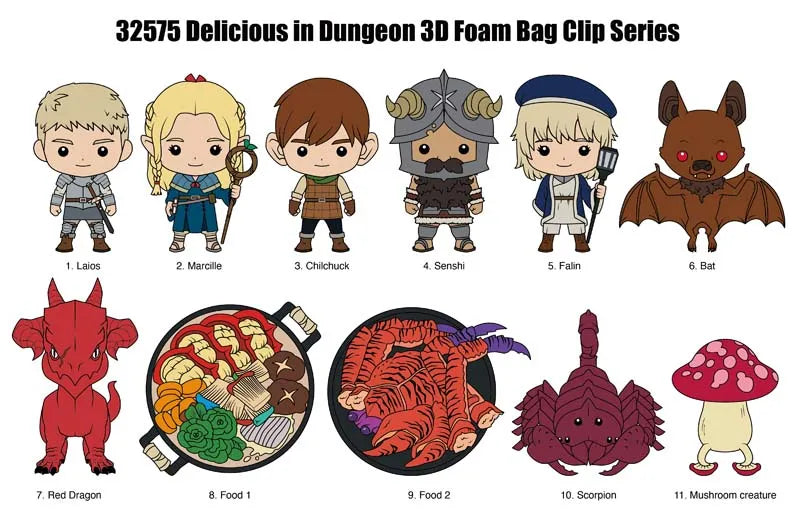 3D Foam Bag Clip | Delicious in Dungeon