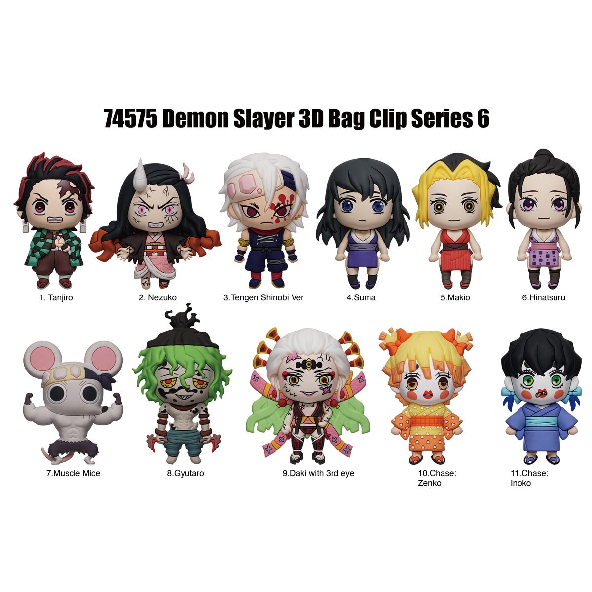 3D Foam Bag Clip | Demon Slayer: Kimetsu no Yaiba | Series 6