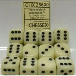 Dice | Chessex | D6 - (16mm) 12 Count Dice Chessex
