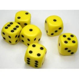 Dice | Chessex | D6 - (16mm) 12 Count Dice Chessex
