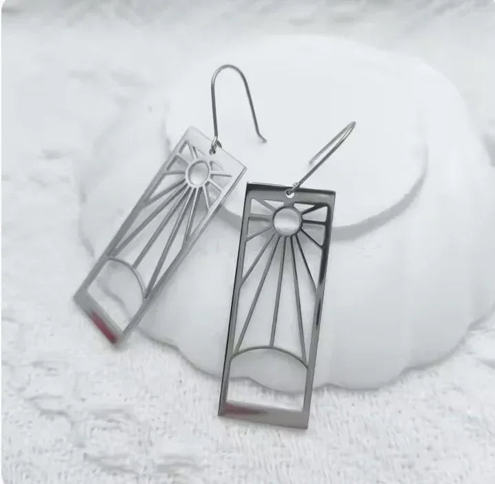 Earring | Demon Slayer | Hanafuda Outline | Stainless Steel (see variants) Earrings Anime Island CA