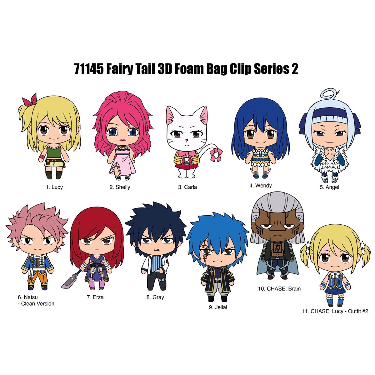 3D Foam Bag Clip | Fairy Tail | Series 2