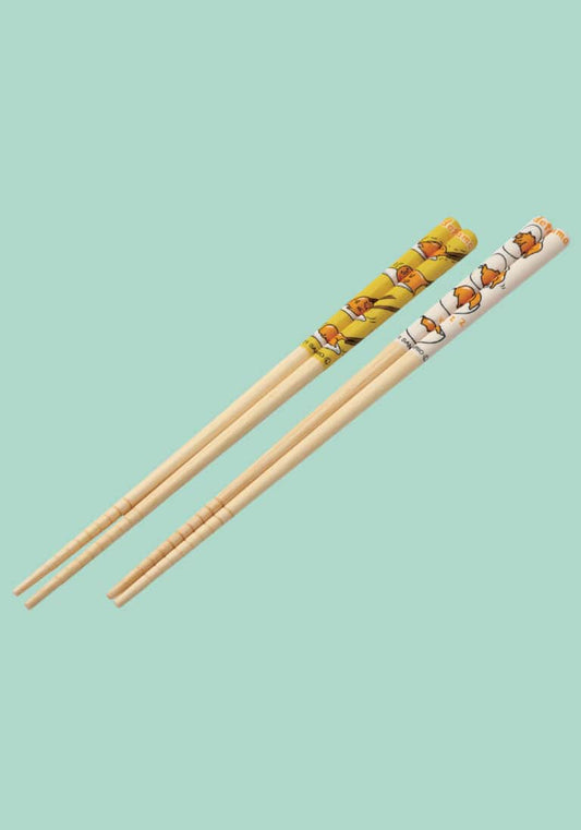 Chopsticks | Bamboo | Sanrio | Gudetama 6.5" 2pcs set