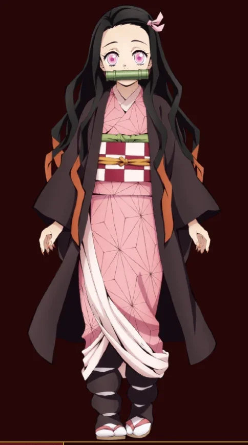 Haori | Demon Slayer: Kimetsu no Yaiba | Kamado Nezuko - Pink Asanoha Pattern Cosplay Anime Island CA