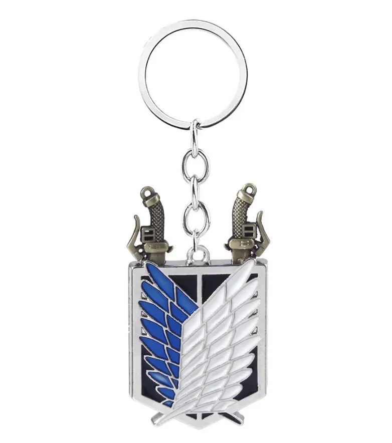 Keychain | Attack on Titan | Wings of Freedom w/Swords Keychain Anime Island CA