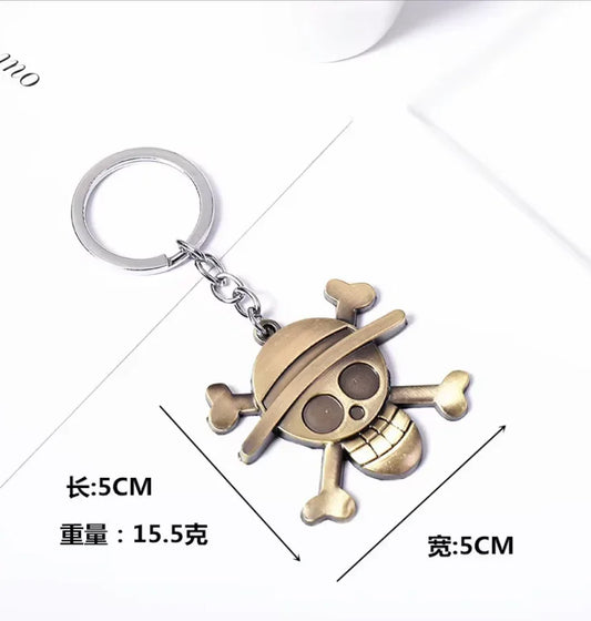 Keychain | One Piece | Straw hat Pirates Logo Bronze - Anime Island CA