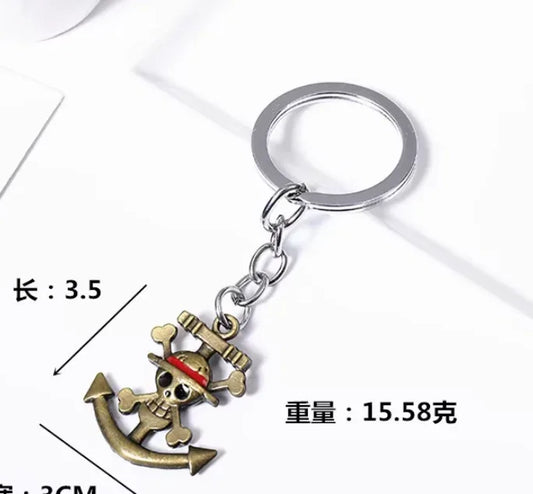 Keychain | One Piece | Straw Hat Pirates Logo w/ Anchor - Anime Island CA