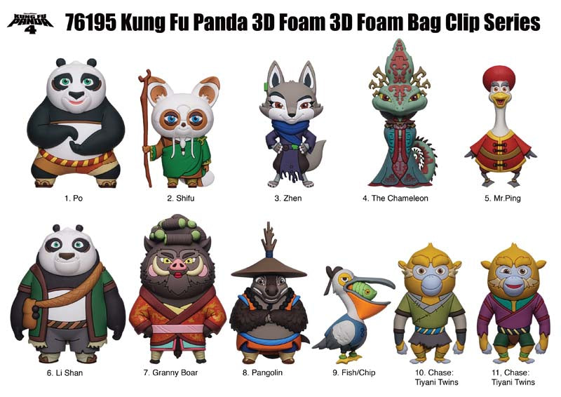 3D Foam Bag Clip | Kung Fu Panda 4