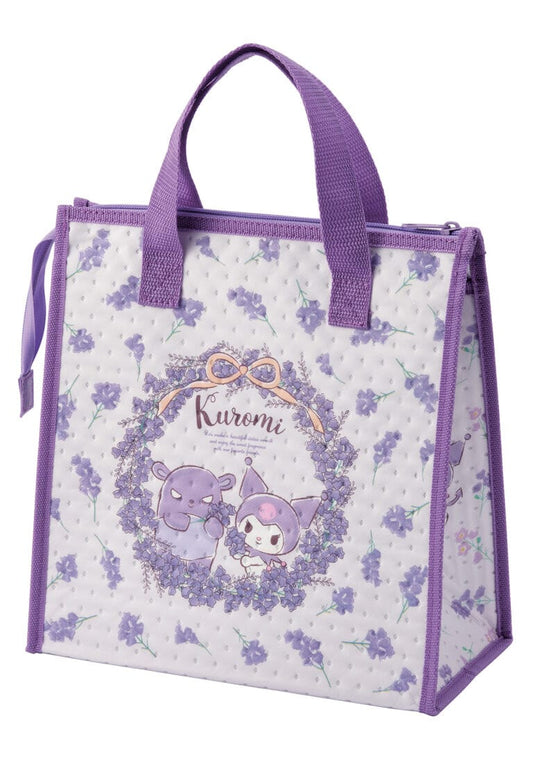 Insulated Lunch Bag | Sanrio | Kuromi (Floral Wreath)