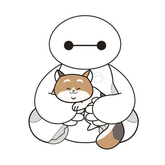 Magnet | 3D Foam | Big Hero Six | Baymax with Mochi (Dog) Magnet Monogram