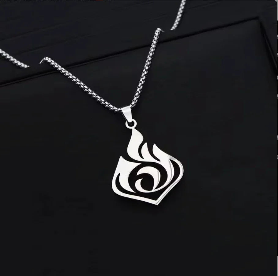 Necklace | Genshin Impact | Stainless Steel Necklaces Anime Island CA