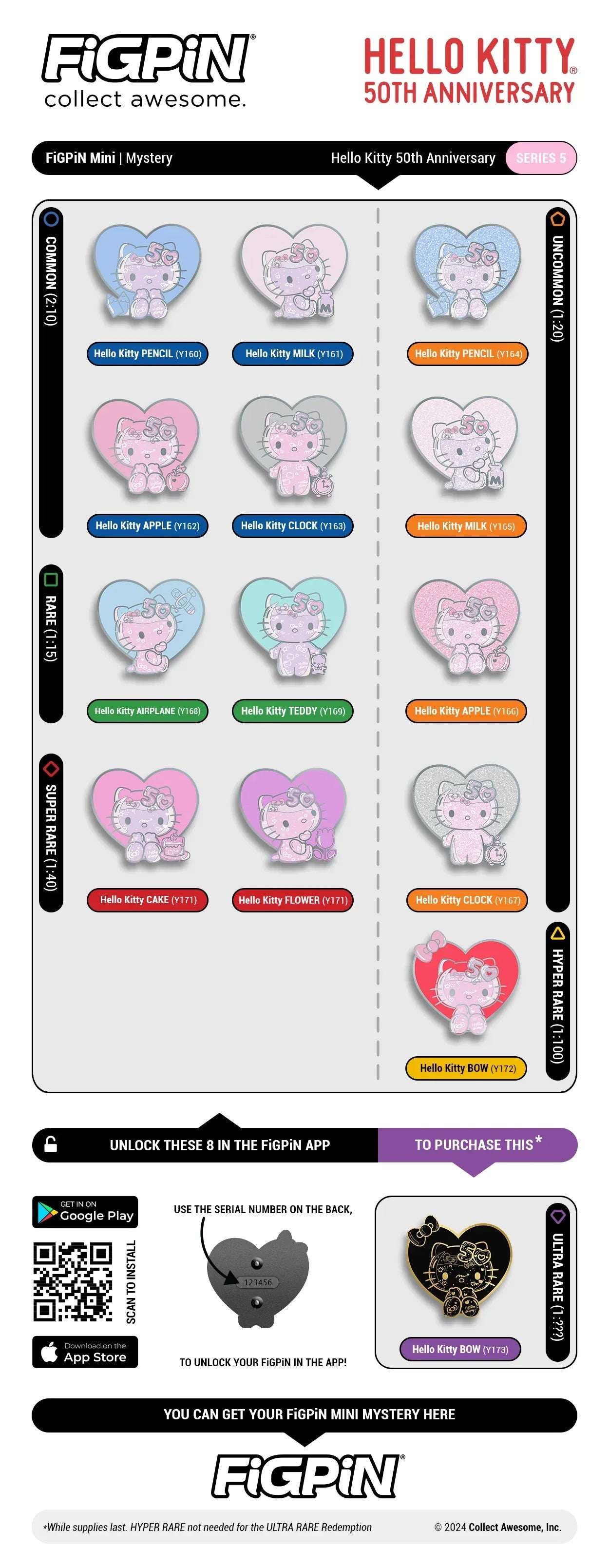 Pin | Figpin | Sanrio | Hello Kitty 50th Anniversary | Mystery Minis Pins Figpin