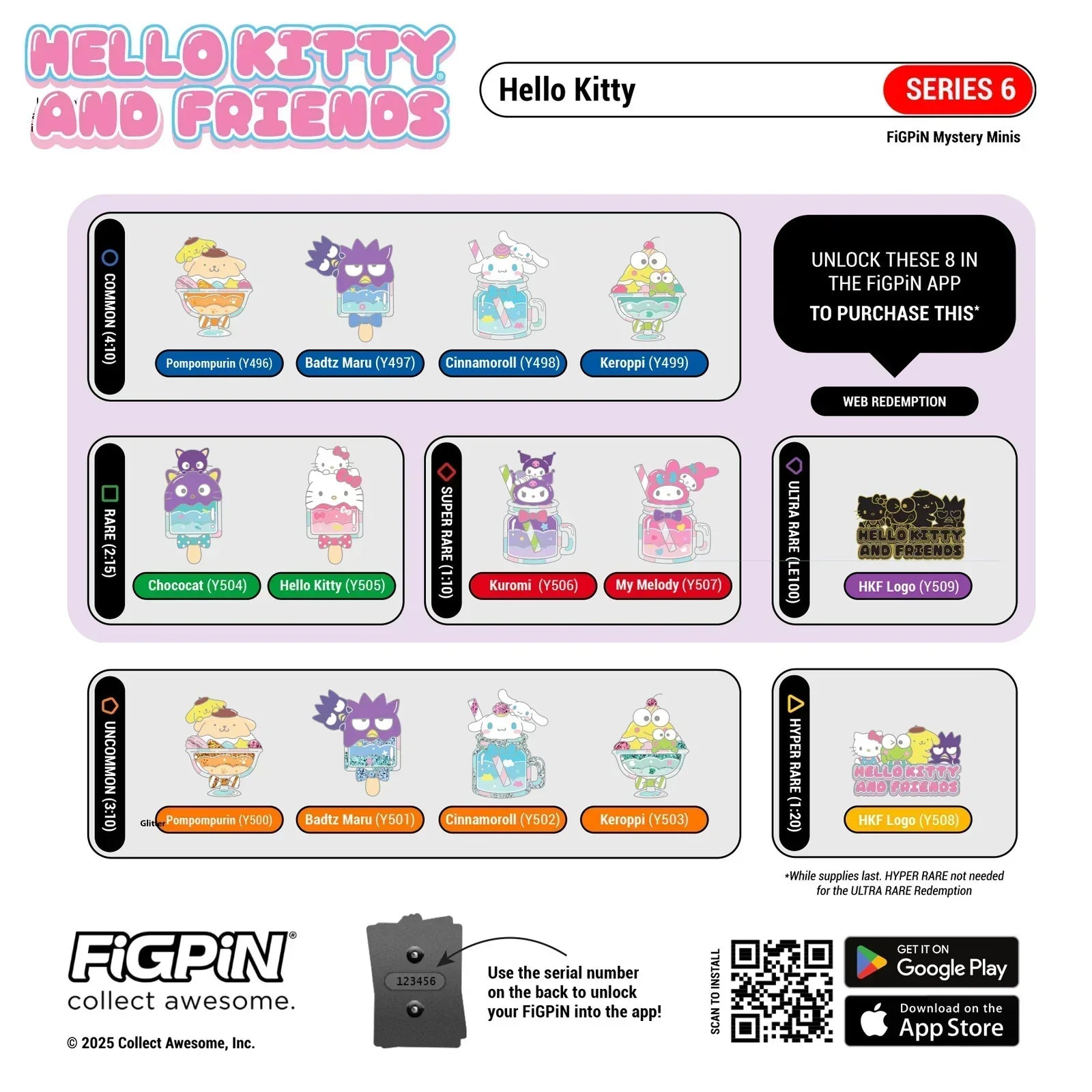 Pin | Figpin | Sanrio | Hello Kitty and Friends Series 6 | Mystery Minis Pins Figpin