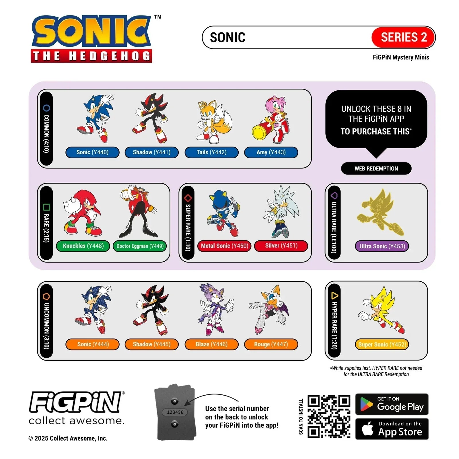 Pin | Figpin | Sonic the Hedgehog Series 2 | Mystery Minis Pins Figpin