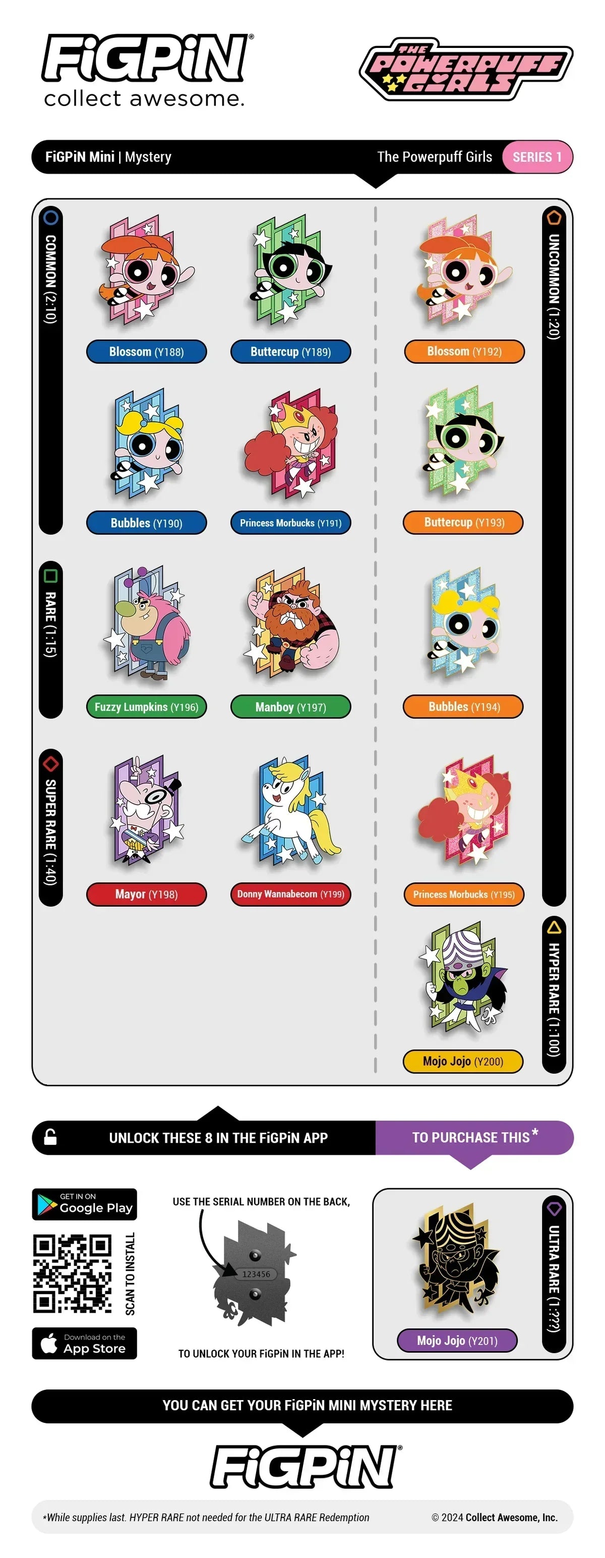 Pin | Figpin | The Powerpuff Girls | Series 1 | Mystery Minis Pins Figpin