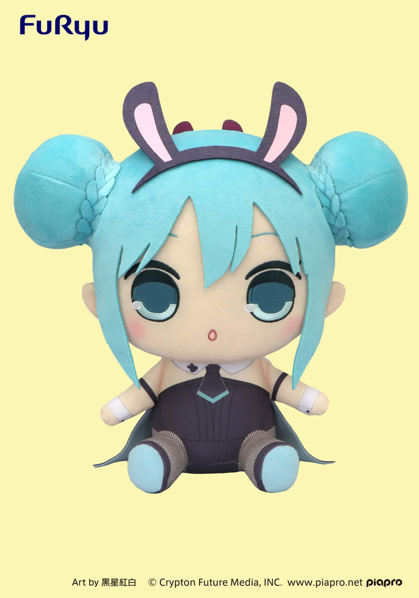 Plushie | Hatsune Miku (Black Rabbit) | Kyurumaru Plushie FuRyu