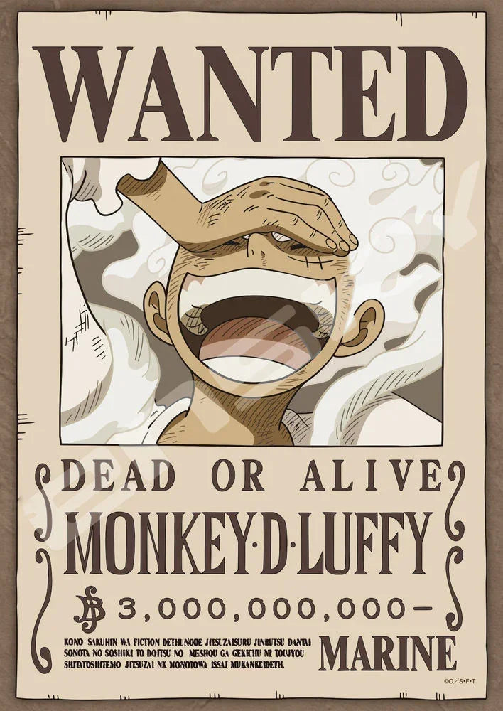 Poster | One Piece | Gear 5 Luffy Wanted Poster Studio B