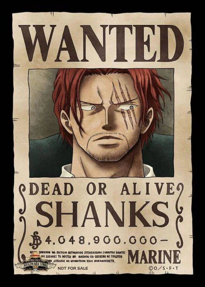 Poster | One Piece | Shanks Wanted Poster Studio B