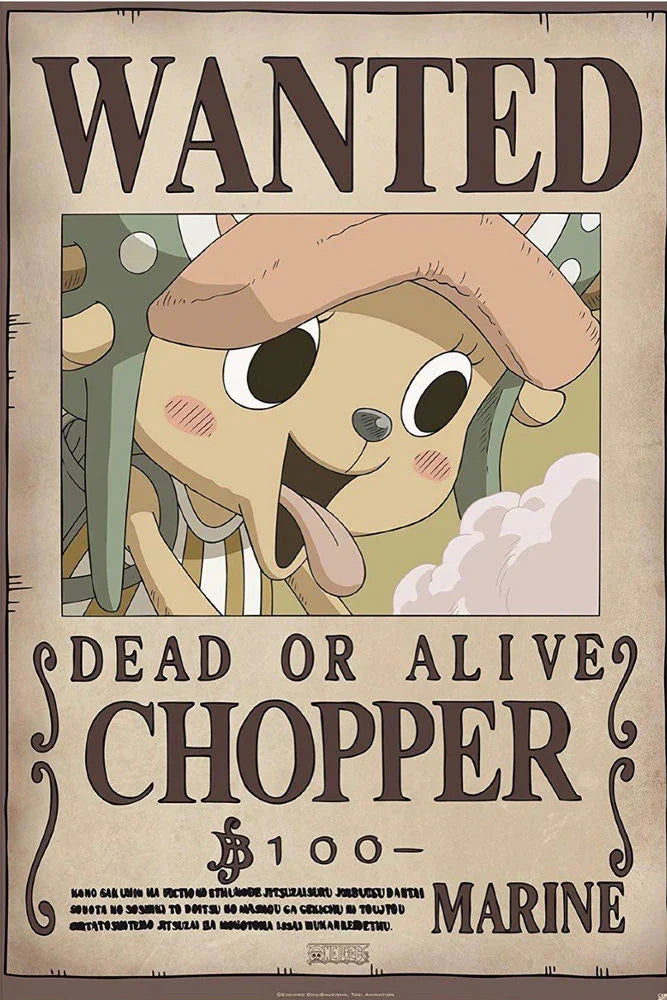 Poster | One Piece | Tony Tony Chopper Wanted Poster Studio B